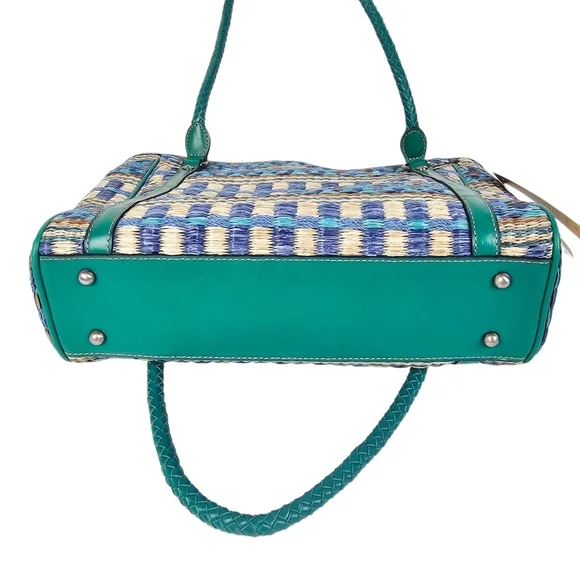 Patricia Nash Teal Woven Cameley Tote NWT - Picture 7 of 15
